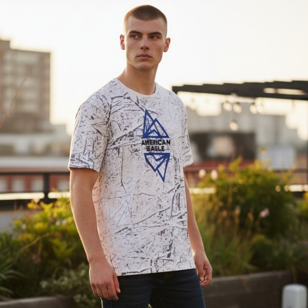 American Eagle Outfitter T Shirt Graphice Tie Dye Unisex Trendy Spring Summer
